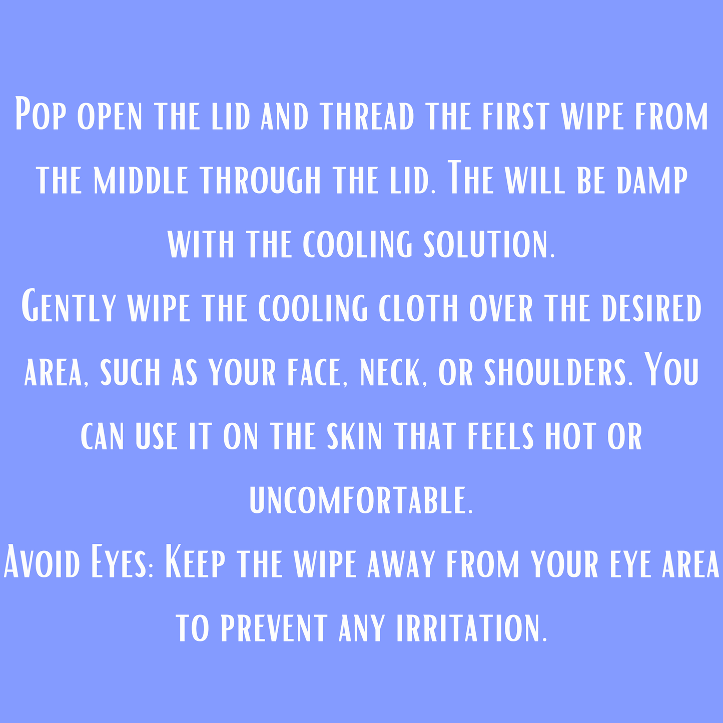 Cool Blue - Tub of Cooling Wipes