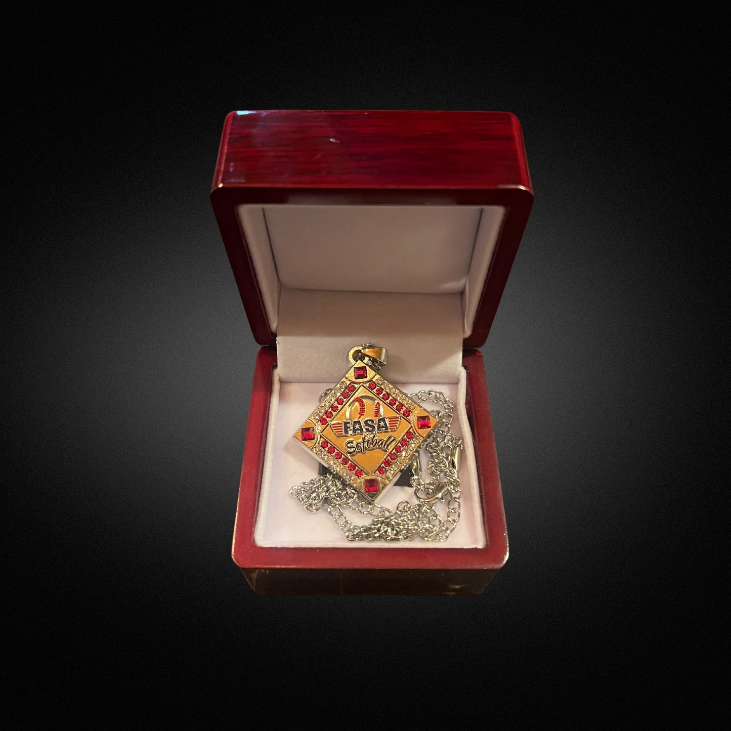 FASA softball diamond necklace