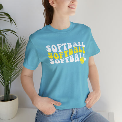 Retro Softball Short Sleeve Tee