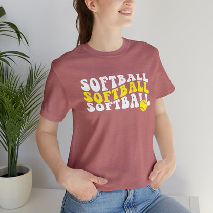 Retro Softball Short Sleeve Tee