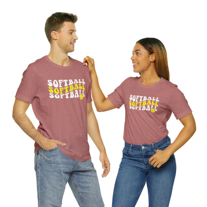 Retro Softball Short Sleeve Tee