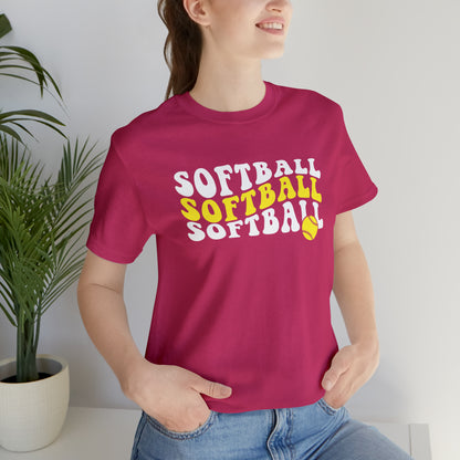 Retro Softball Short Sleeve Tee