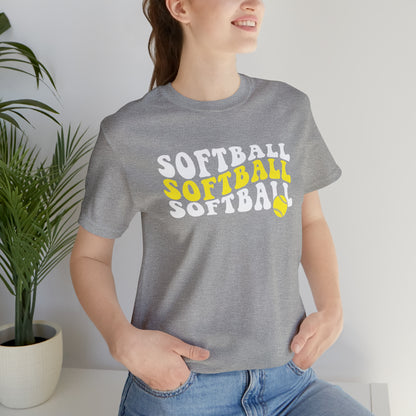 Retro Softball Short Sleeve Tee