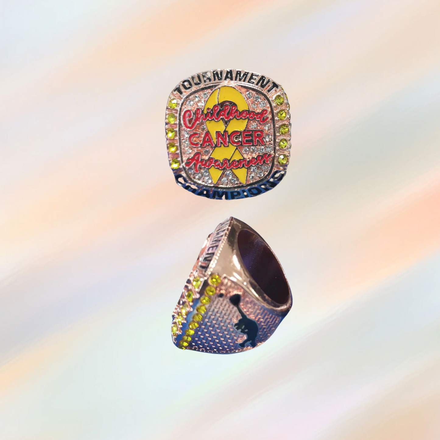 Childhood Cancer Awareness Rings Champion