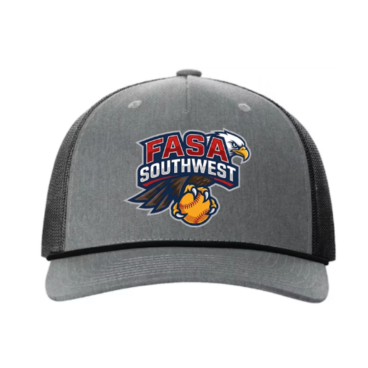 FASA Rope Trucker Cap - Heather Grey/ Black