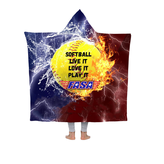 FASA Softball Warm hooded Blanket